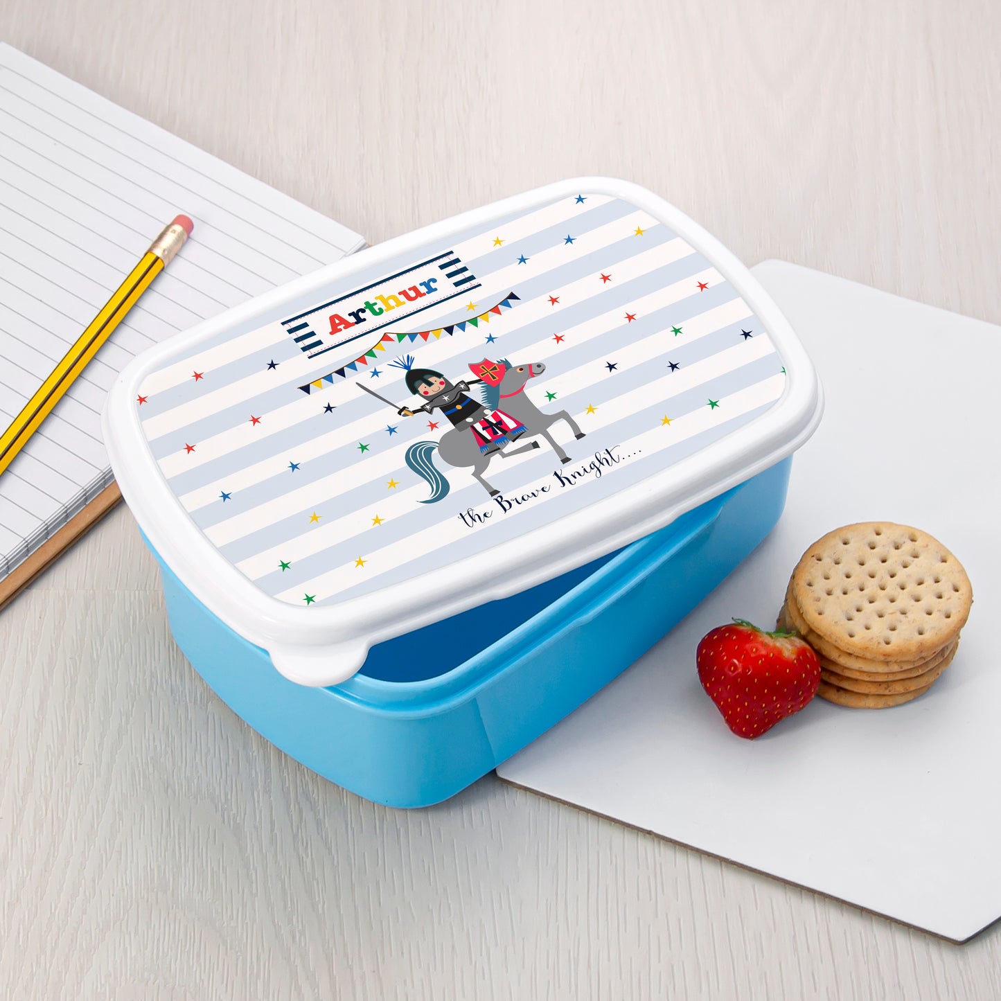 Personalised Brave Knight Lunch Box