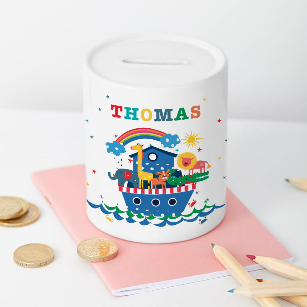 Personalised Noah's Ark Money Box