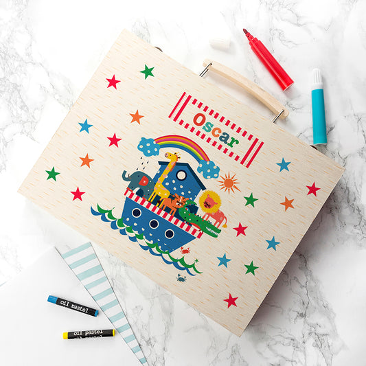 Personalised Kid's Noah's Ark Colouring Set