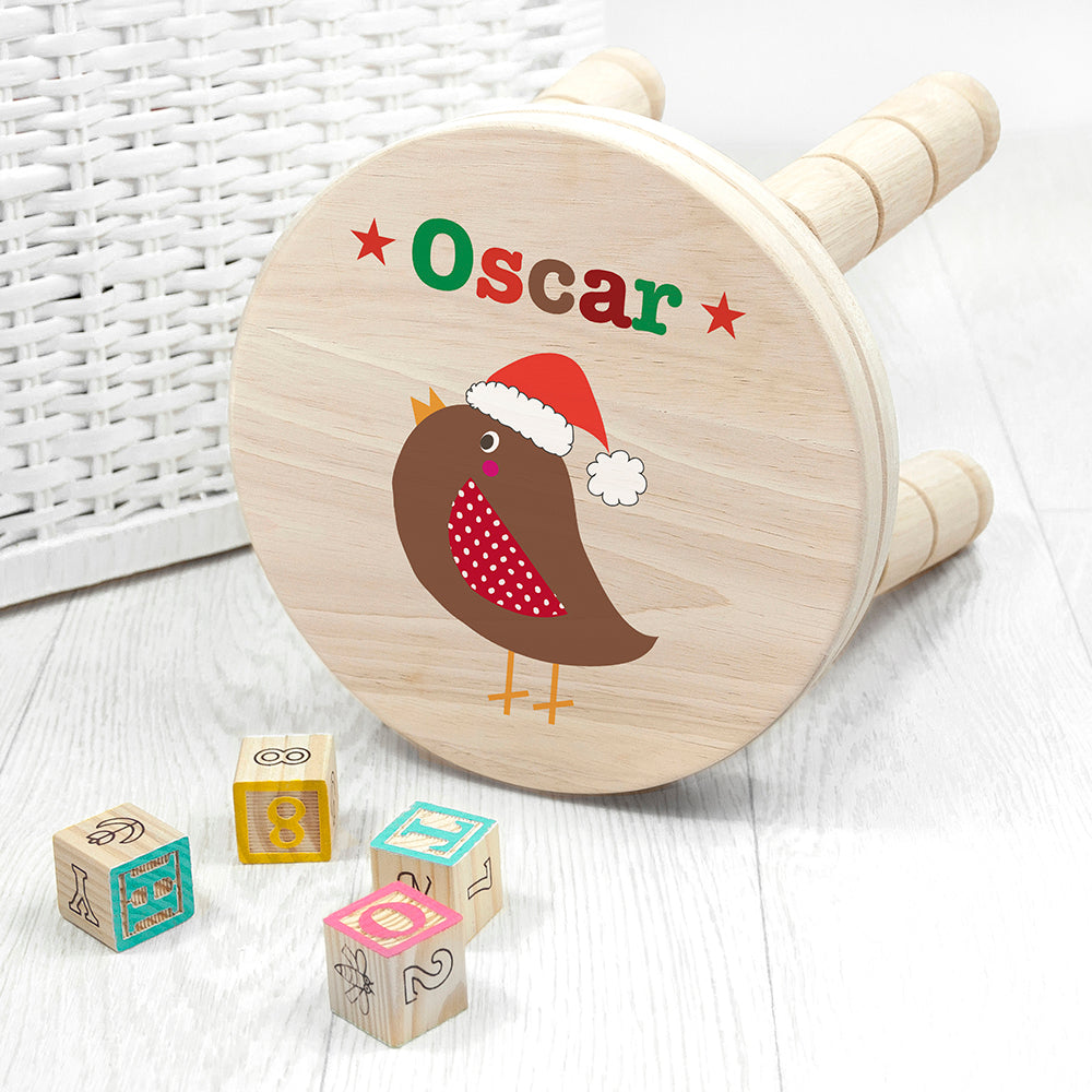 Personalised Kid's Robin Wooden Stool