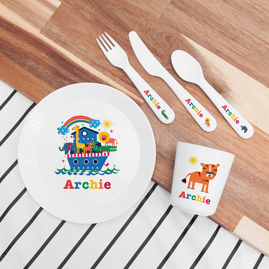 Personalised Kids Noah's Ark Dining Set