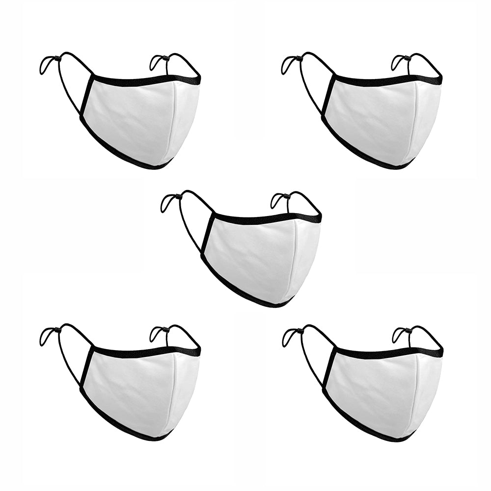 Treat Republic Colour Range Comfort-Fit Face Covering - Pack of 5