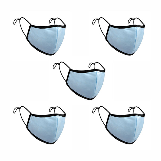 Treat Republic Colour Range Comfort-Fit Face Covering - Pack of 5