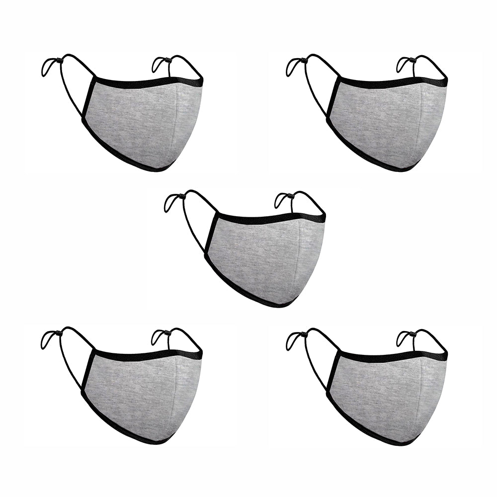 Treat Republic Colour Range Comfort-Fit Face Covering - Pack of 5