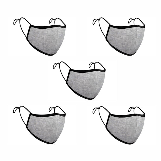 Treat Republic Colour Range Comfort-Fit Face Covering - Pack of 5