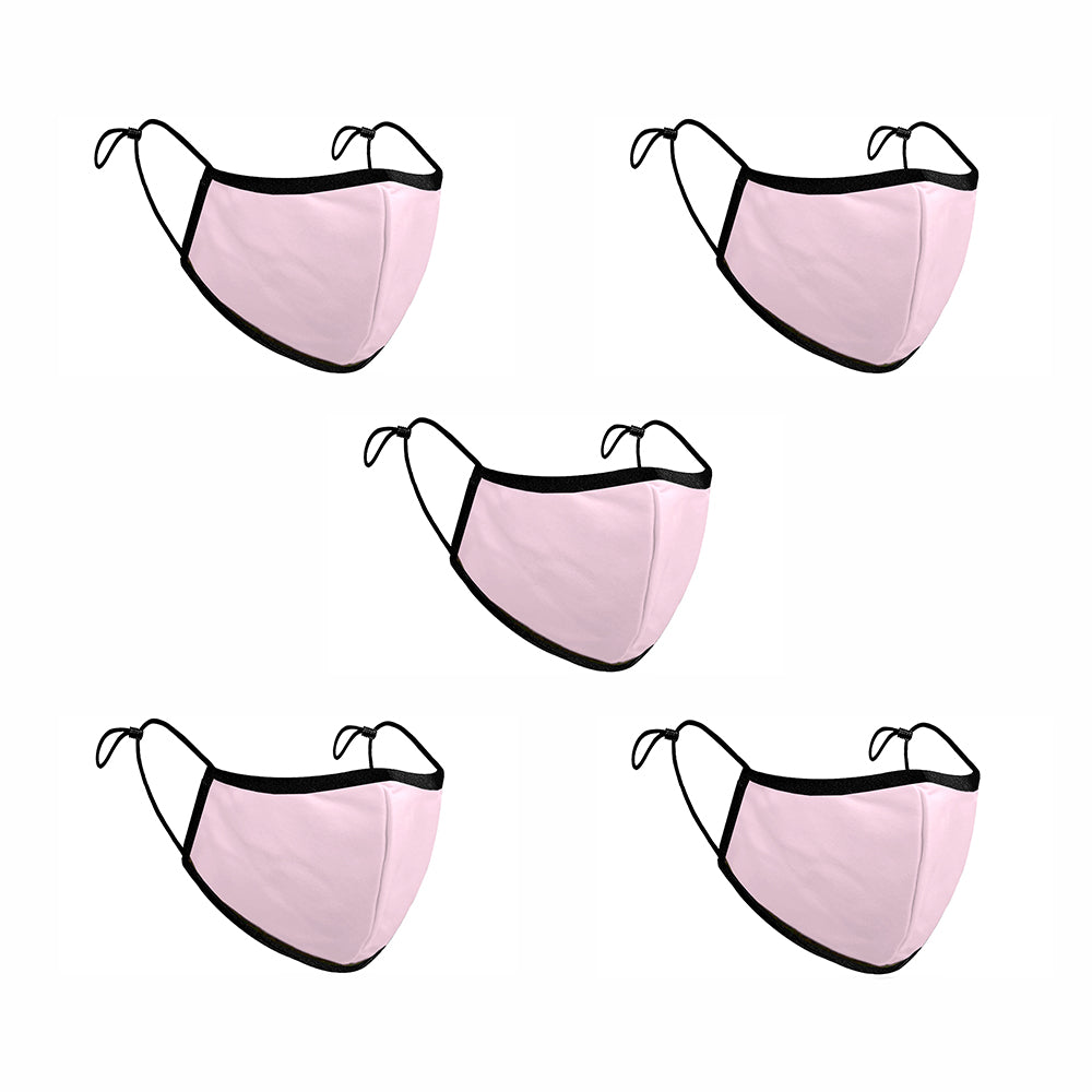 Treat Republic Colour Range Comfort-Fit Face Covering - Pack of 5