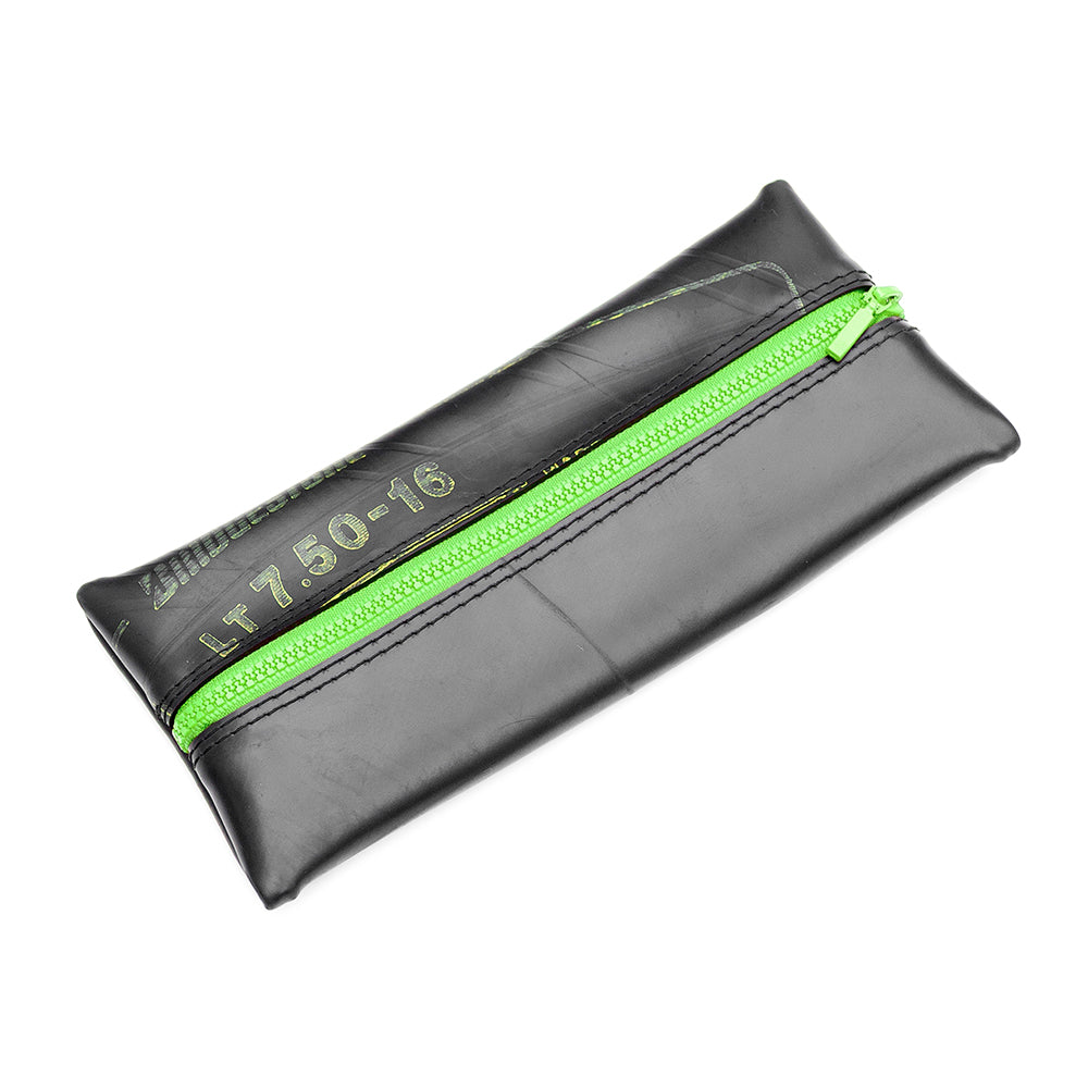 Upcycled Truck Tyre Rubber Flat Pencil Case