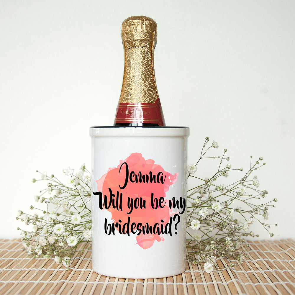 Will You Be My Bridesmaid Personalised Miniature Champagne Bucket