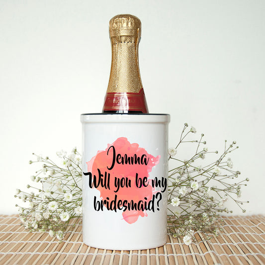 Will You Be My Bridesmaid Personalised Miniature Champagne Bucket