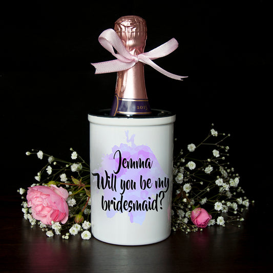 Will You Be My Bridesmaid Personalised Miniature Champagne Bucket