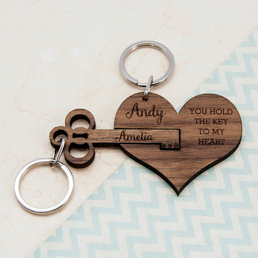 You Hold The Key To My Heart Keyring Set Of Two 