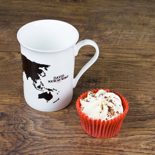 You're My World Map Bone China Mug 